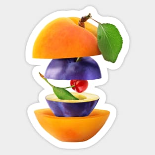 Apricot Plum Cherry Gifts Vegetarian Sticker